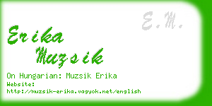 erika muzsik business card